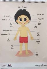 Görsel Arapça İngilizce Türkçe Kelime Afişi Sprialli