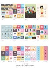 Görsel Arapça İngilizce Türkçe Kelime Afişi Sprialli