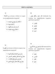 Arapça Hazırlık Sınıfları Soru Bankası