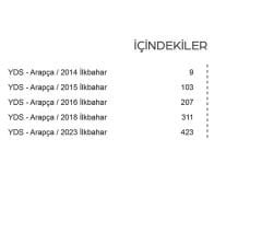 YDS Arapça Çıkmış Sorular ve Çözümleri