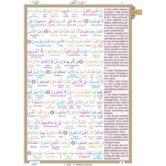 Kuranı Kerim ve Renkli Kelime Meali Orta Boy